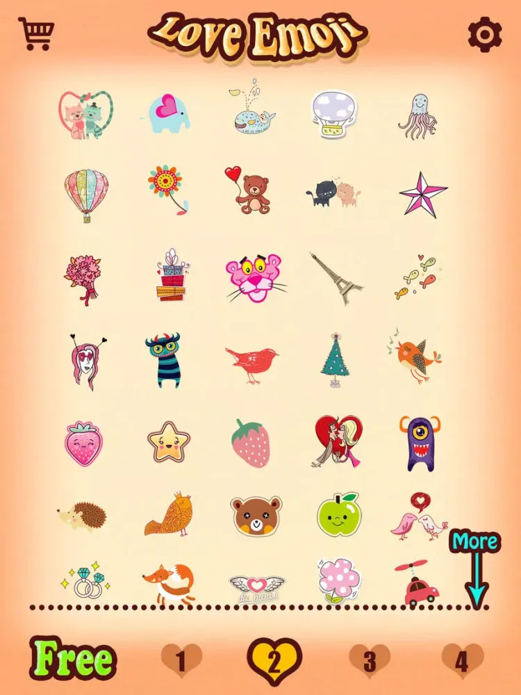 Love Emoji Stickers for Adult Messages & Email on Valentine's Day iPad  스크린샷