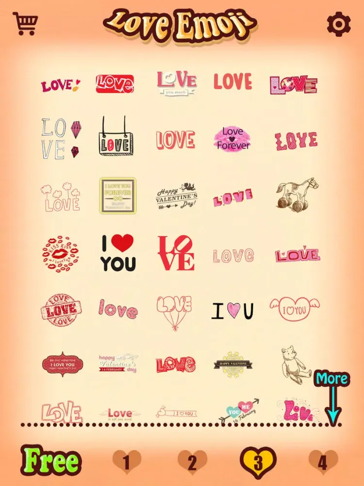 Love Emoji Stickers for Adult Messages & Email on Valentine's Day iPad  스크린샷