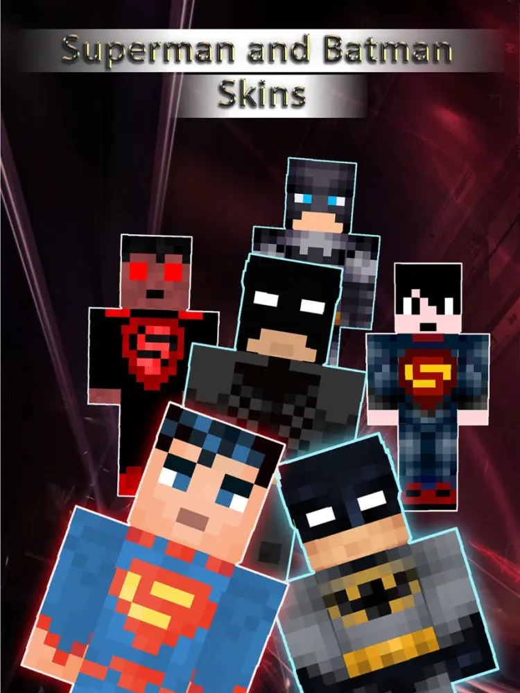 Batman & Superman Skins Collection - for Minecraft Pocket Edition Lite iPad 应用截图