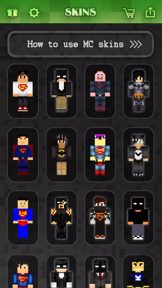 Batman & Superman Skins Collection - for Minecraft Pocket Edition Lite应用截图
