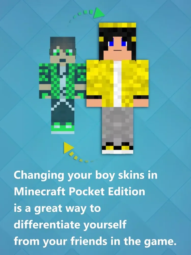 Best Boy Skins - Texture collection for MineCraft Pocket Edition iPad  Screenshots