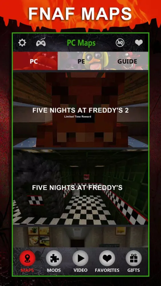 FNAF Maps FREE - Map Download Guide for Five Nights At Freddys Minecraft PE & PC Edition স্ক্রিনশট
