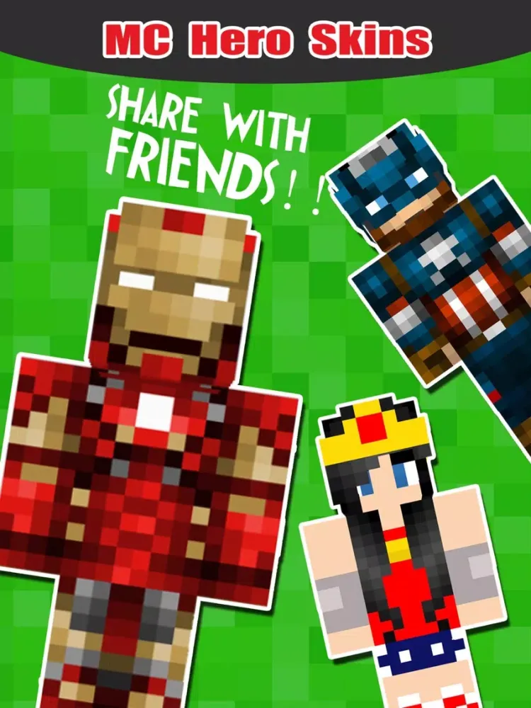 SuperHero Skins Pro - Export Skin for MineCraft Pocket Edition iPad  Screenshots
