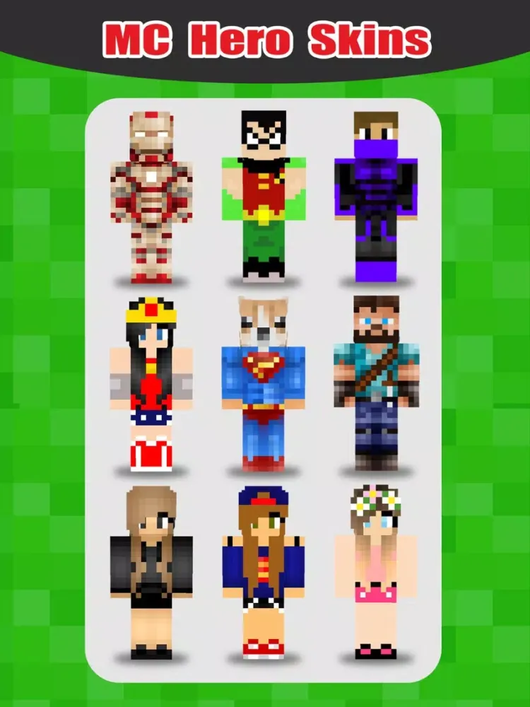 SuperHero Skins Pro - Export Skin for MineCraft Pocket Edition iPad  Screenshots