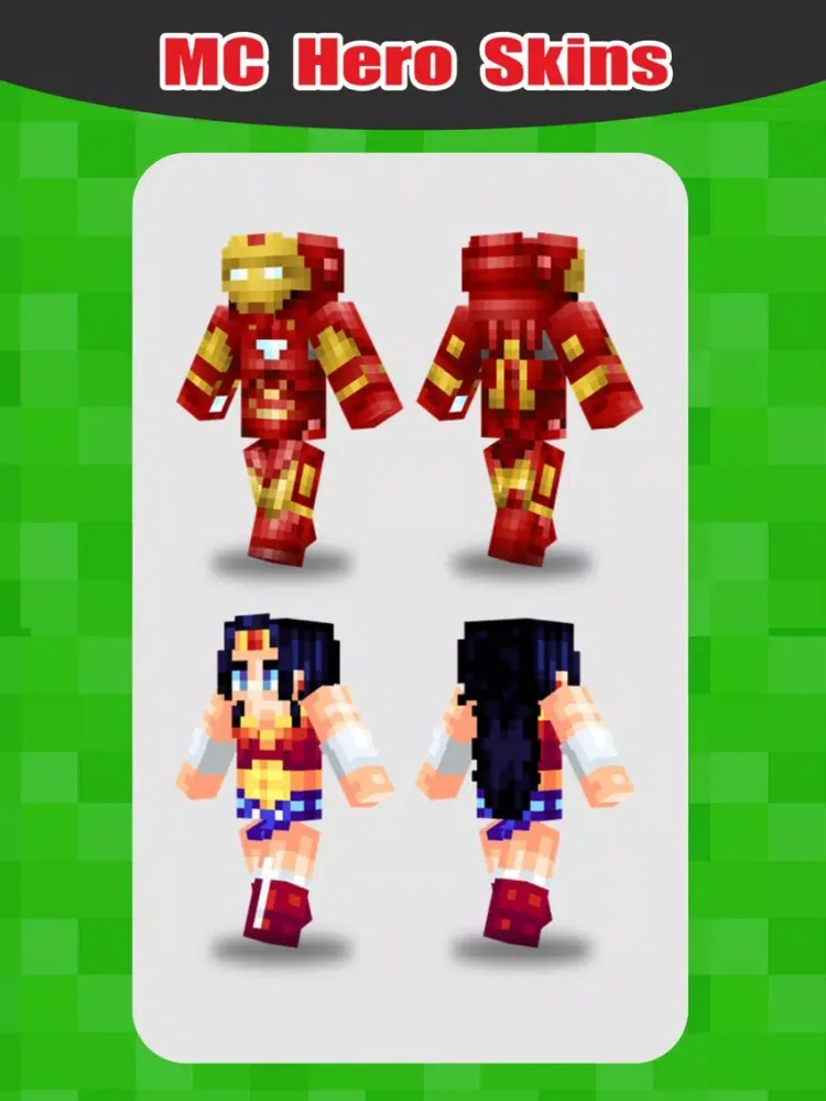 SuperHero Skins Pro - Export Skin for MineCraft Pocket Edition iPad  Screenshots