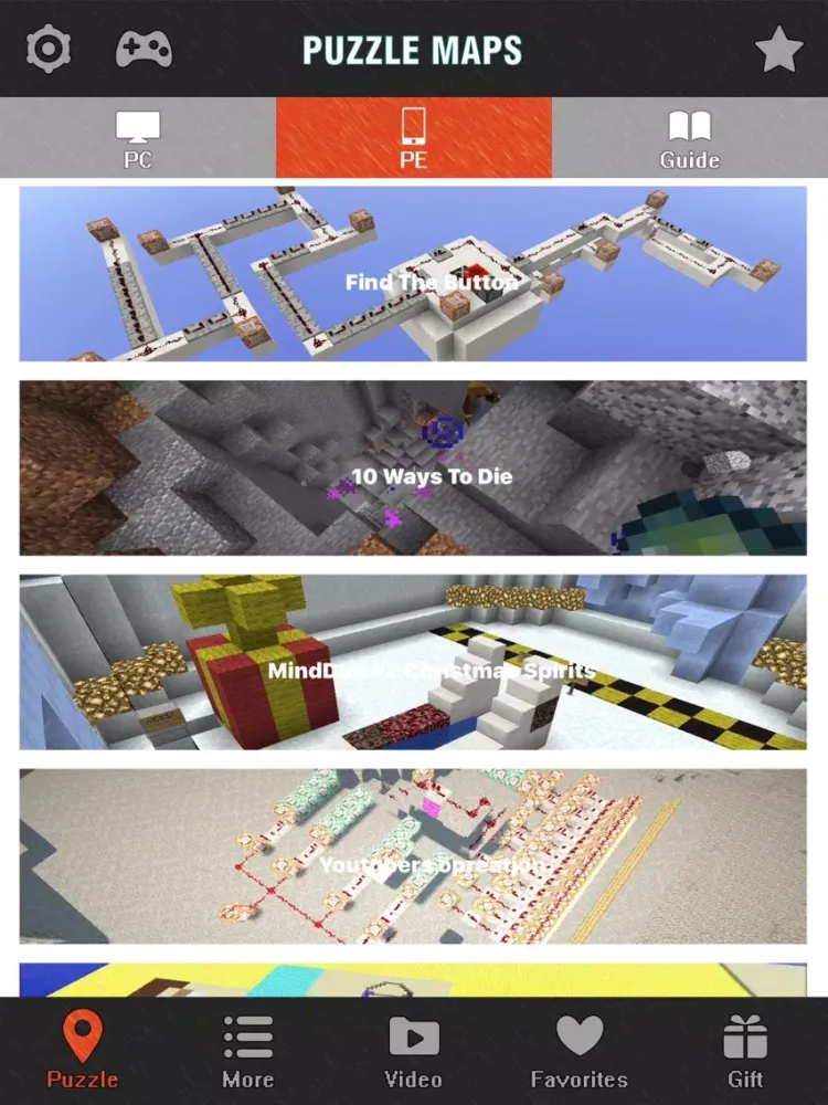 Capturas de tela do Pro Puzzle Maps Database for Minecraft PE Game iPad 