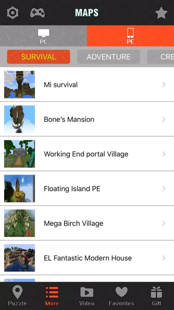 Capturas de tela do Pro Puzzle Maps Database for Minecraft PE Game