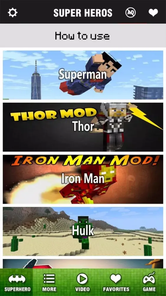 SuperHero Mods Pro - Game Tools for MineCraft PC Edition应用截图
