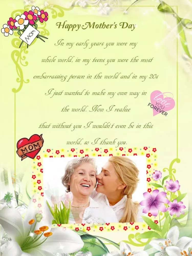 Mother's Day Photo Frame.s, Sticker.s & Greeting Card.s Make.r HD iPad 应用截图