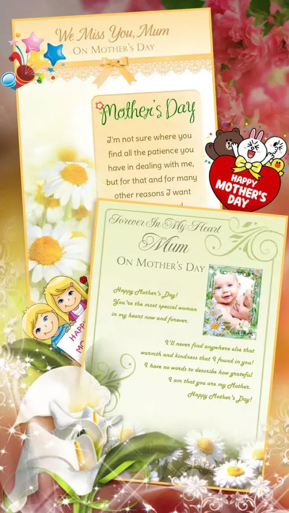 Mother's Day Photo Frame.s, Sticker.s & Greeting Card.s Make.r HD应用截图