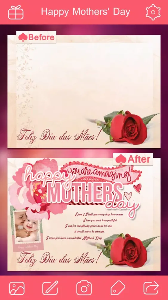 Mother's Day Photo Frame.s, Sticker.s & Greeting Card.s Make.r HD应用截图