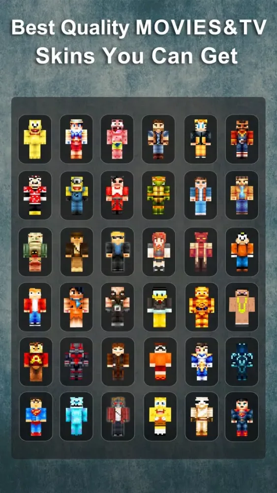 Movie Pixel Skins Collection - Minecraft Pocket Edition Lite سکرین شاٹس