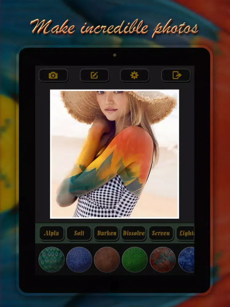Zrzuty ekranu Pic Morph Wild Mix - Transform yr Skin or Face with Extraordinary Pattern and Animal Texture.s iPad 