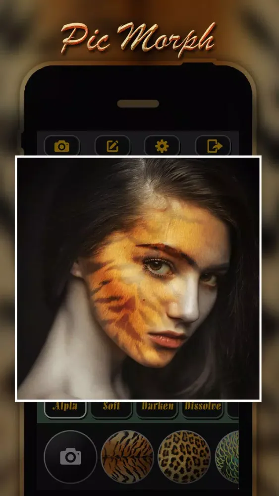 Zrzuty ekranu Pic Morph Wild Mix - Transform yr Skin or Face with Extraordinary Pattern and Animal Texture.s