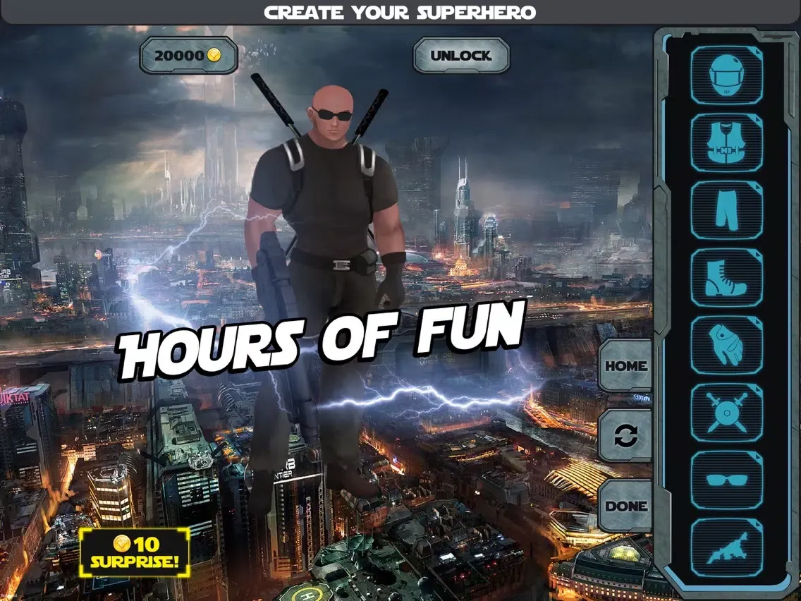 Create Yr Own Man Super.Hero ~ A Character Costume Dress-Up Game for Boys iPad  スクリーンショット