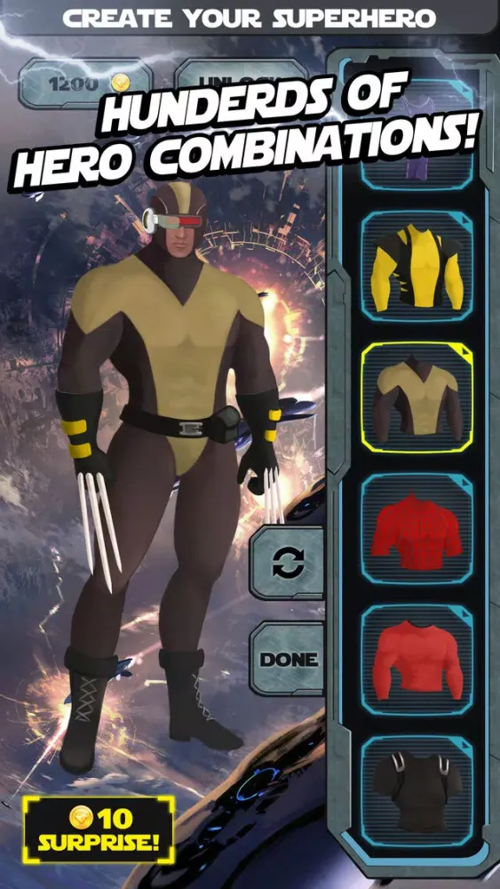 Create Yr Own Man Super.Hero ~ A Character Costume Dress-Up Game for Boys スクリーンショット