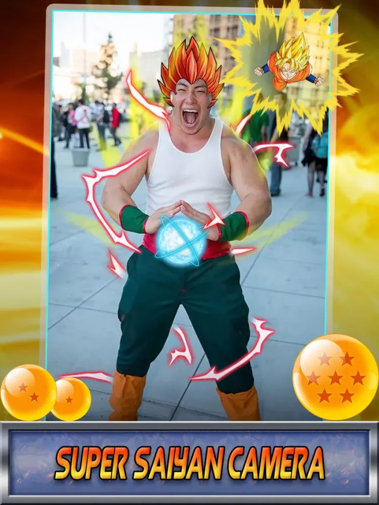 Super Saiyan Sticker Camera - Cartoon & Manga Photo Booth for Hair Goku iPad  Screenshots