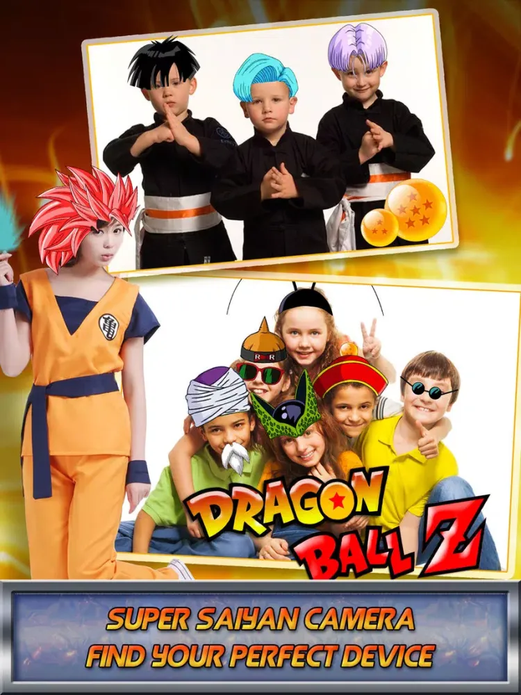 Super Saiyan Sticker Camera - Cartoon & Manga Photo Booth for Hair Goku iPad  Screenshots