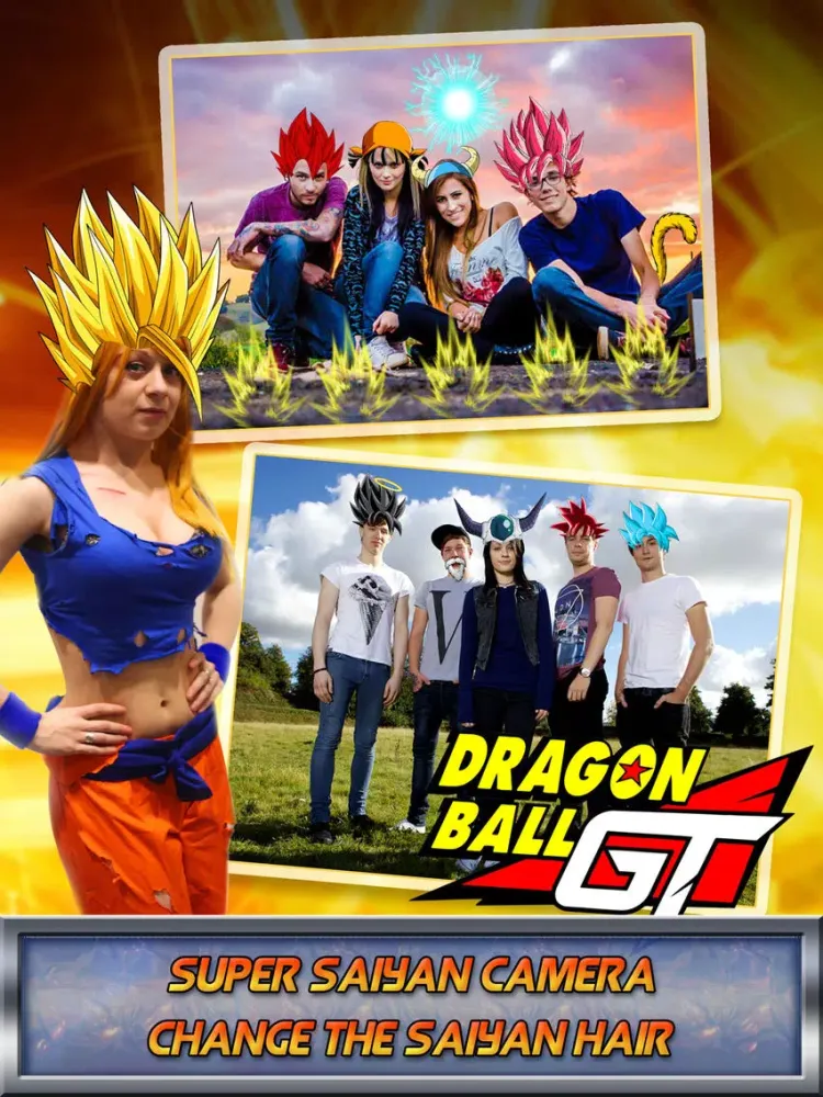 Super Saiyan Sticker Camera - Cartoon & Manga Photo Booth for Hair Goku iPad  Screenshots