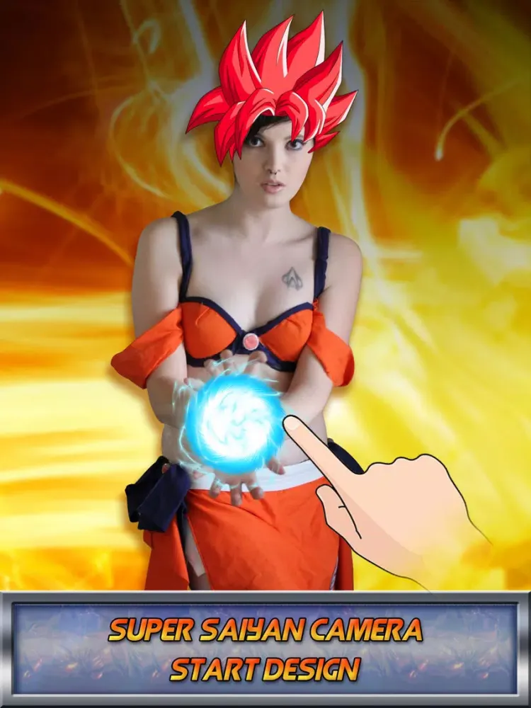 Super Saiyan Sticker Camera - Cartoon & Manga Photo Booth for Hair Goku iPad  Screenshots