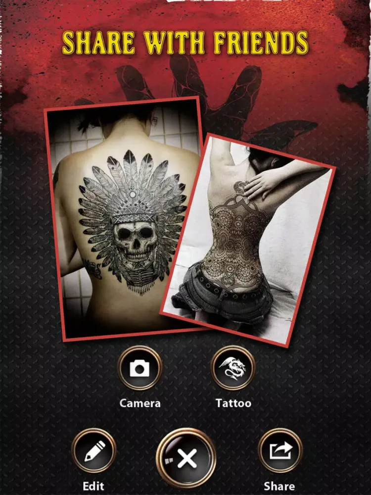 Tattoo Designer Body Art Maker iPad  Screenshots