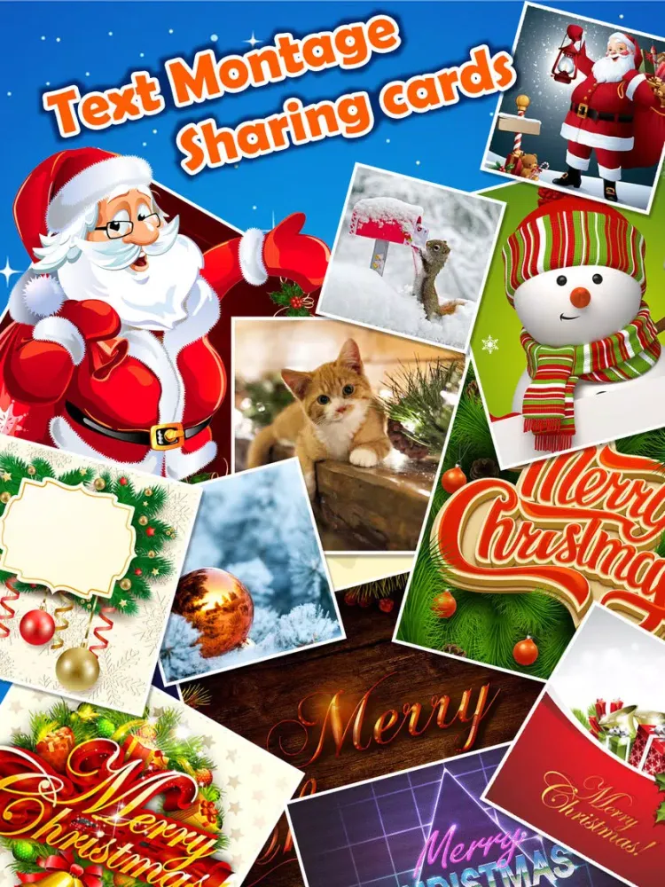 Captures d'écran de Santa Text Montage - Write Greeting Quotes on Photos with Artist Fonts iPad 