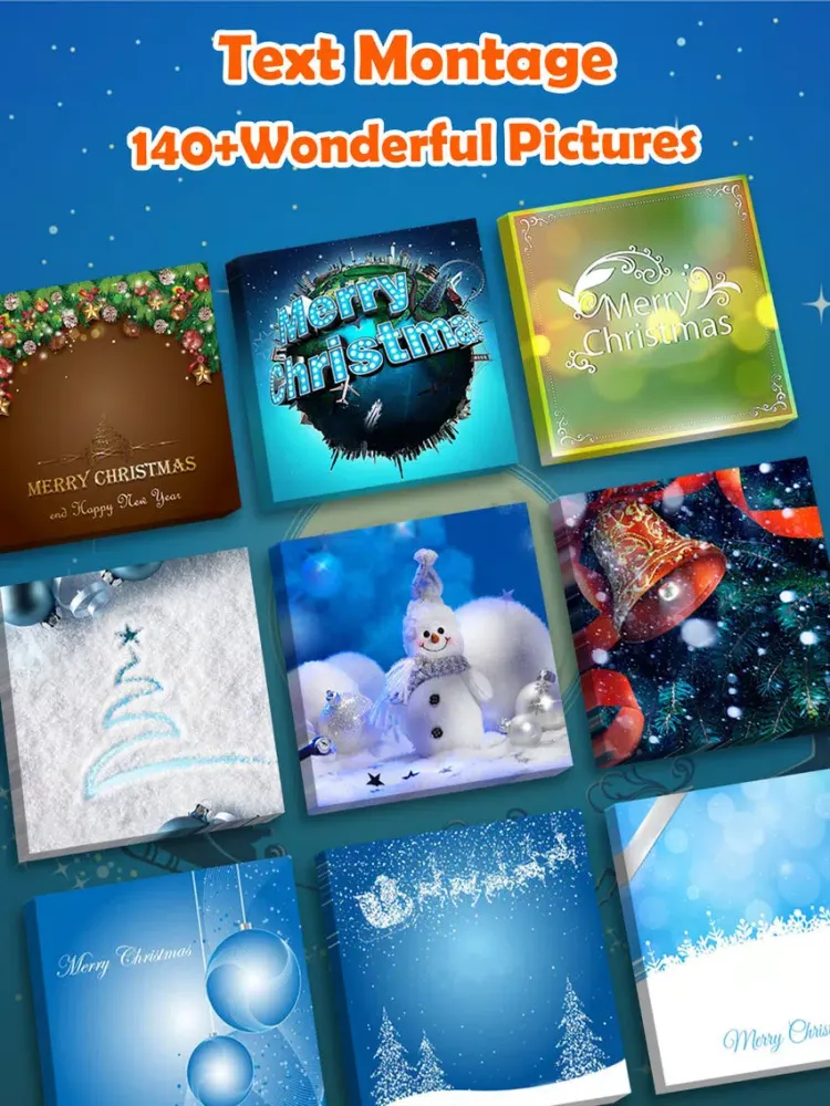 Captures d'écran de Santa Text Montage - Write Greeting Quotes on Photos with Artist Fonts iPad 