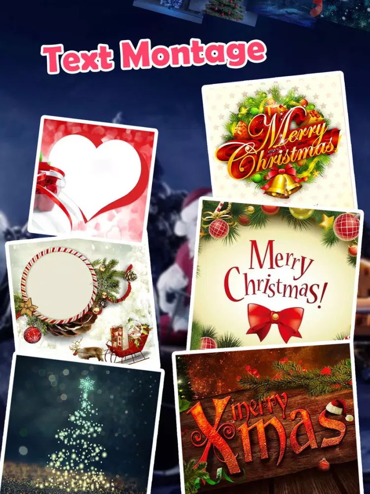 Captures d'écran de Santa Text Montage - Write Greeting Quotes on Photos with Artist Fonts iPad 