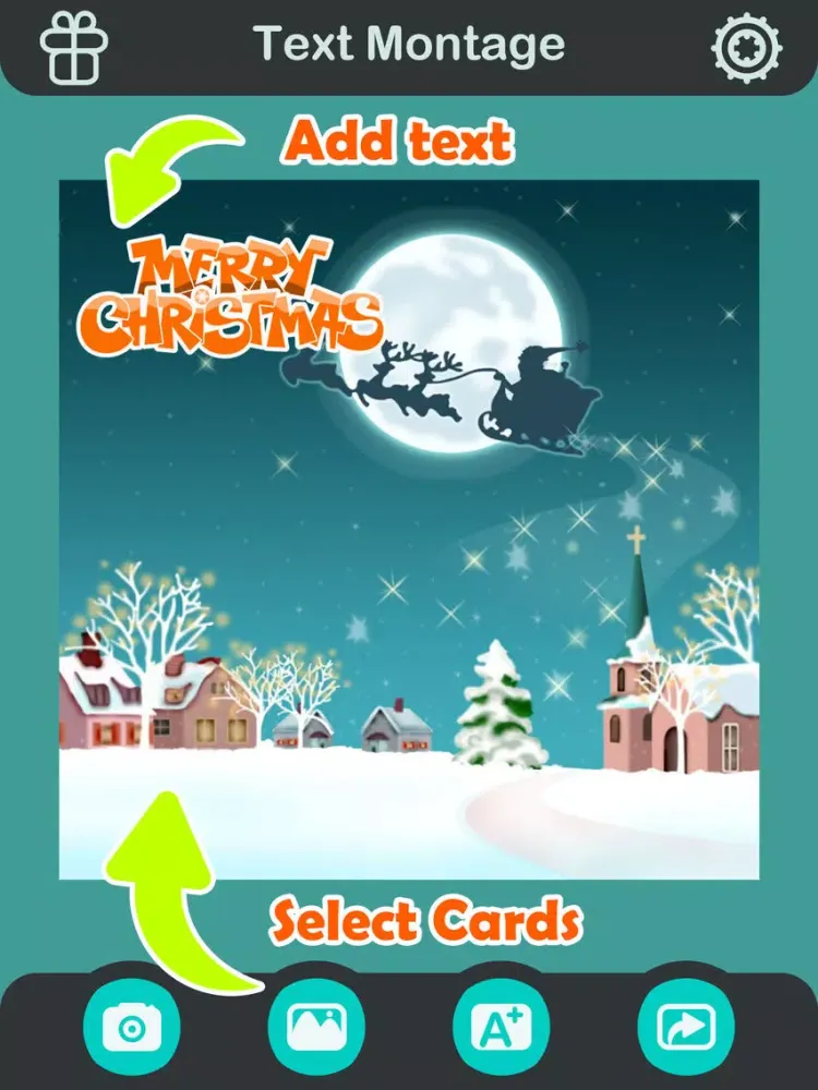 Captures d'écran de Santa Text Montage - Write Greeting Quotes on Photos with Artist Fonts iPad 