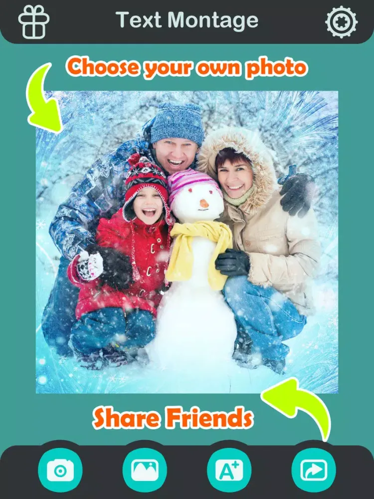 Captures d'écran de Santa Text Montage - Write Greeting Quotes on Photos with Artist Fonts iPad 