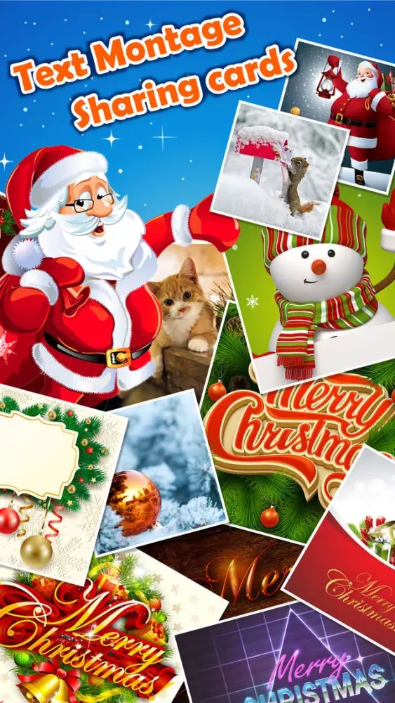 Captures d'écran de Santa Text Montage - Write Greeting Quotes on Photos with Artist Fonts