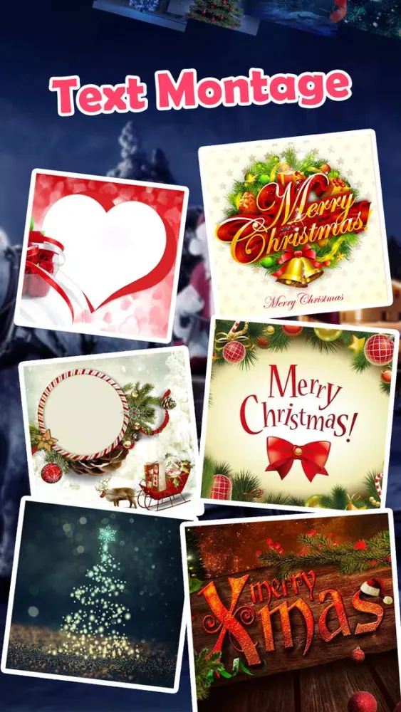 Captures d'écran de Santa Text Montage - Write Greeting Quotes on Photos with Artist Fonts