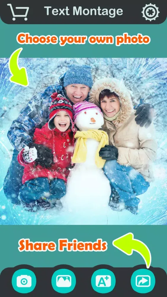 Captures d'écran de Santa Text Montage - Write Greeting Quotes on Photos with Artist Fonts