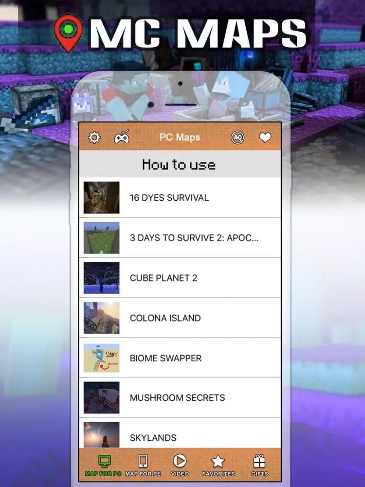 صور MineMaps - Map for Minecraft Pocket Edition(MCPE) iPad 