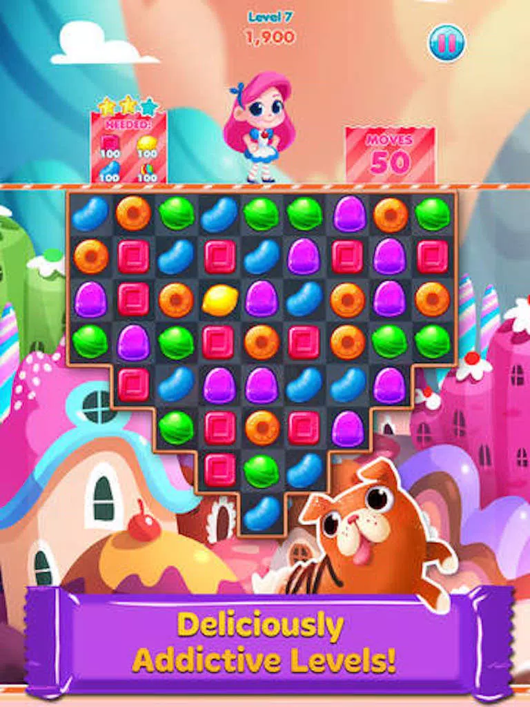 Candy Smash - 3 match puzzle yummy mania game iPad  스크린샷