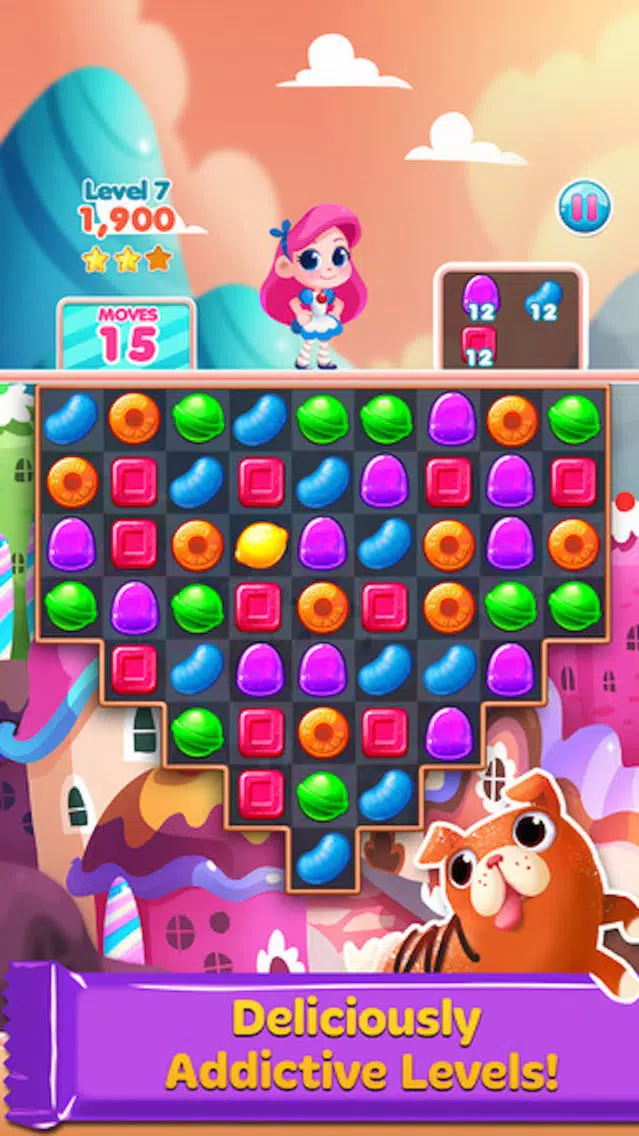 Candy Smash - 3 match puzzle yummy mania game 스크린샷