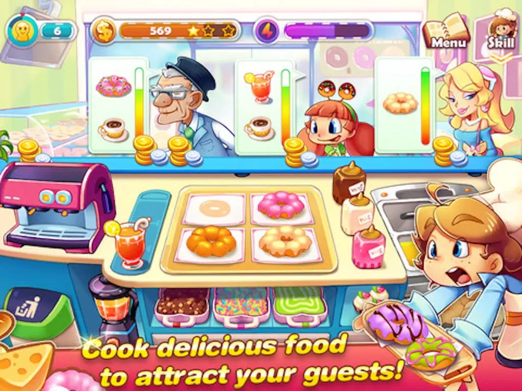 Скриншоты Cooking Dash - Donut and ice cream maker, Fast Food Shop & Restaurant Saga iPad 