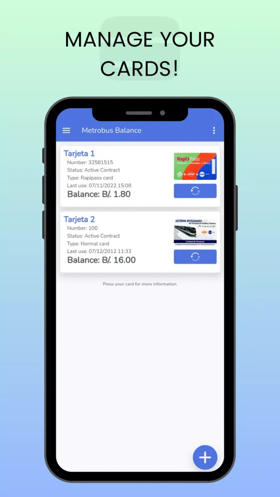 Ảnh chụp màn hình của Panama Metrobus Balance