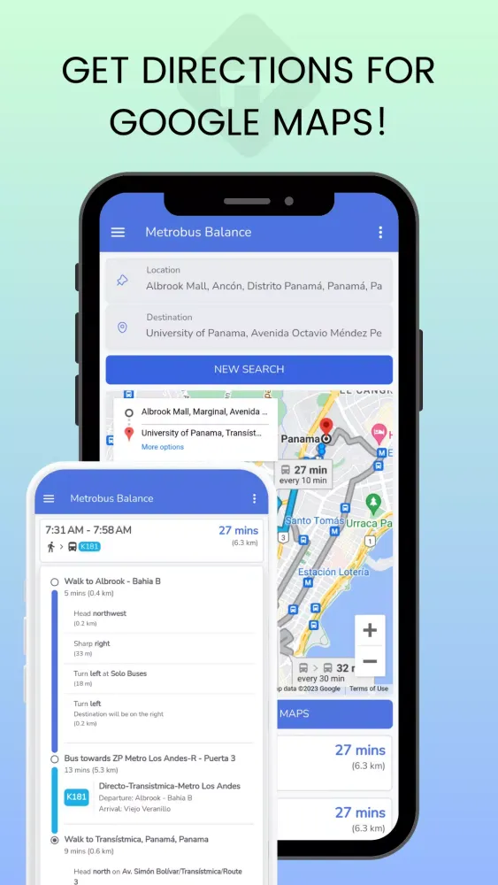 Ảnh chụp màn hình của Panama Metrobus Balance