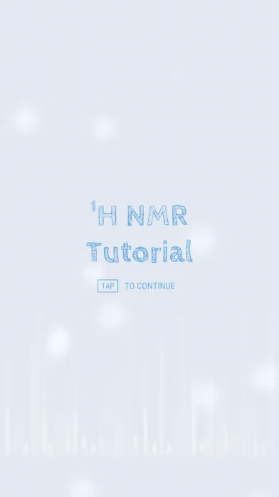 Capturas de tela do Simply 1H NMR Tutorial
