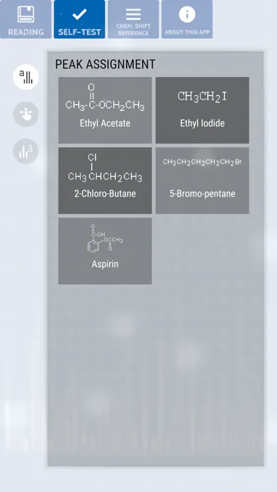 Capturas de tela do Simply 1H NMR Tutorial