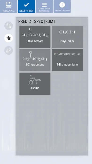 Capturas de tela do Simply 1H NMR Tutorial