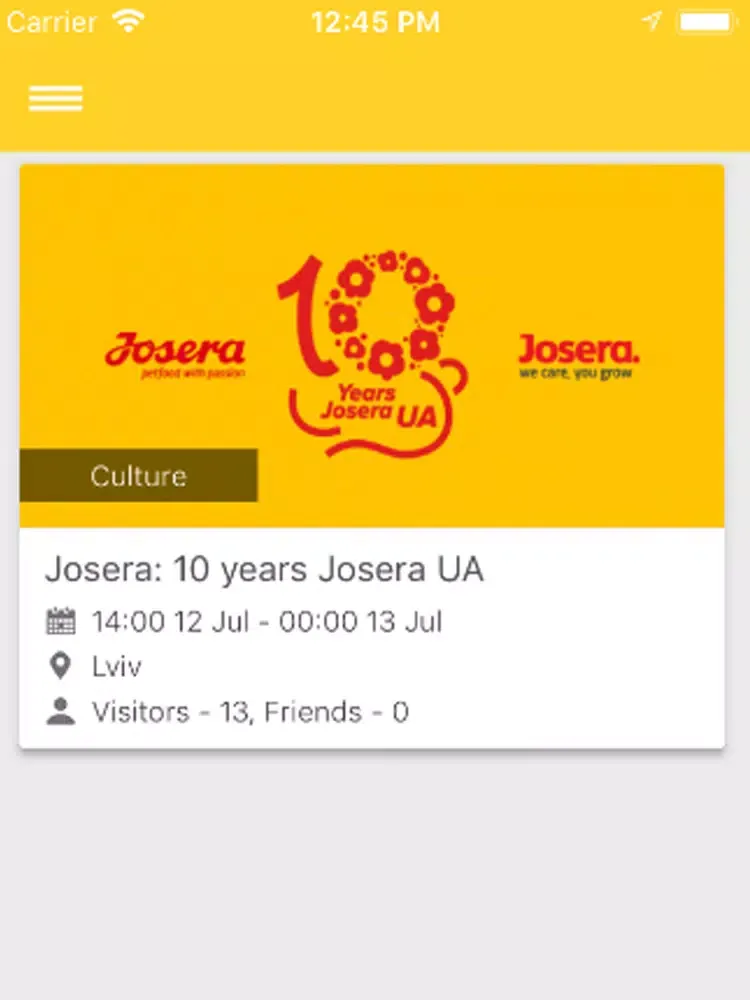 10 years Josera UA iPad  스크린샷