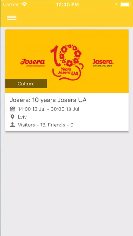 10 years Josera UA 스크린샷