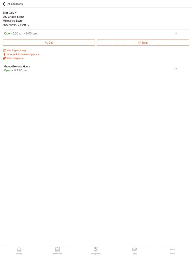 Скриншоты Central Connecticut Coast YMCA iPad 