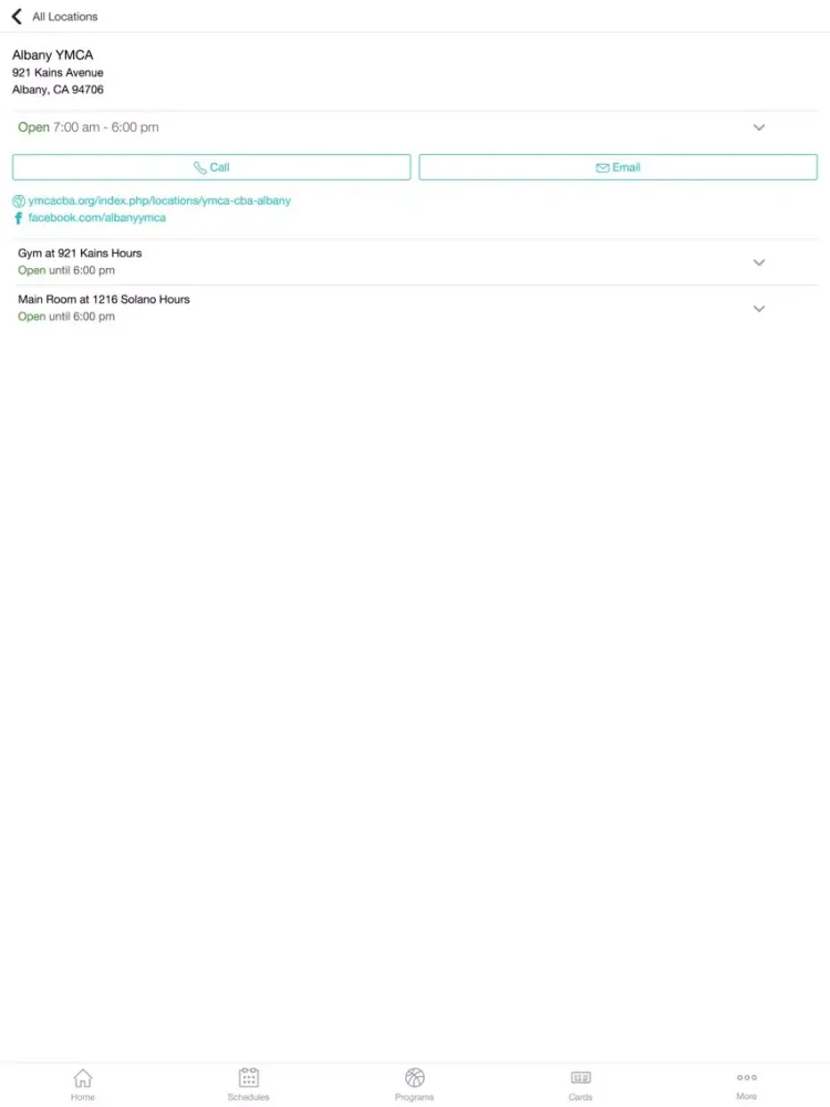 YMCA of the East Bay iPad  Screenshots