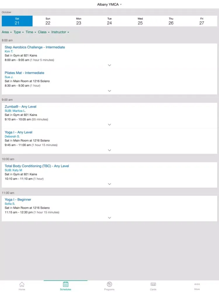 YMCA of the East Bay iPad  Screenshots