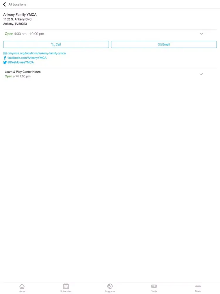 YMCA of Greater Des Moines iPad 应用截图
