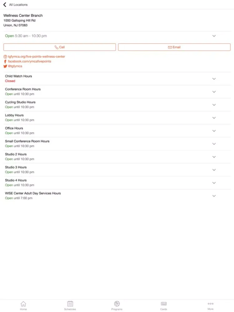 The Gateway Family YMCA iPad  Screenshots