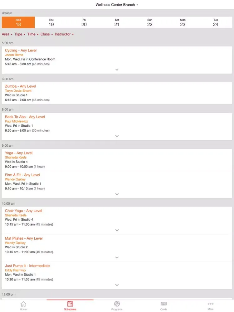 The Gateway Family YMCA iPad  Screenshots